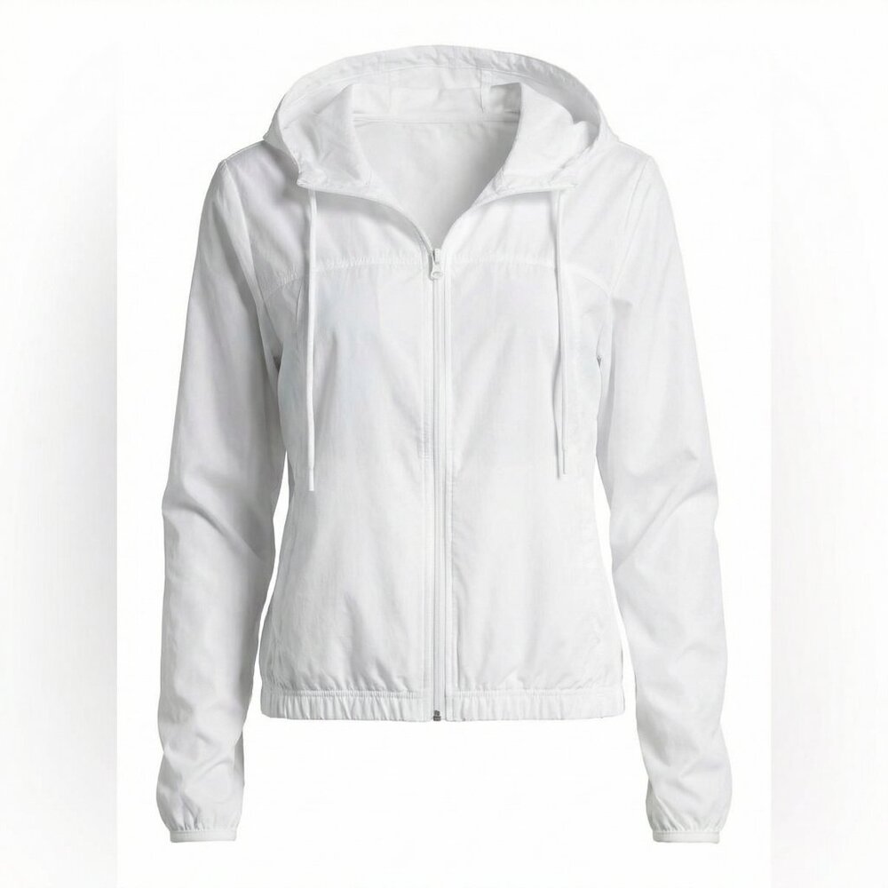 AQUA Cropped Windbreaker Jacket Bloomingdale’s Exclusive Lightweight Zip Jacket